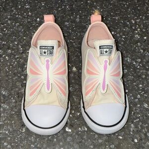 Converse Chuck Taylor All Star Toddler Girls' "Butterflies" Shoe. Size 10. EUC.